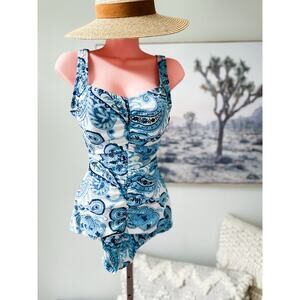 Maxine of Hollywood Saltwater Sweetheart vintage pinup boyshort swimsuit